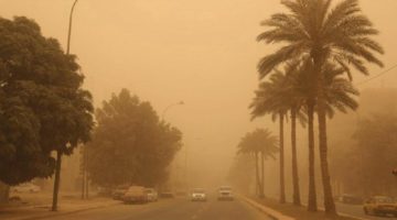 الرياح القوية تستمر في إثارة الأتربة والغبار في الأجواء السعودية