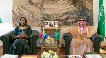 الخريجي يناقش تعزيز التعاون الثنائي مع وزيرة خارجية جنوب أفريقيا